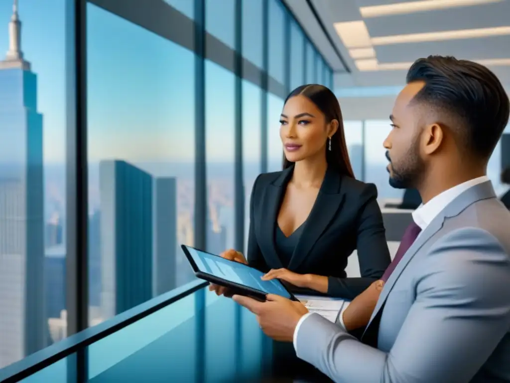 Inversión inmobiliaria: Estrategias inteligentes en la era digital Grupo diverso en oficina moderna discutiendo estrategias inversión inteligente en tiempos de desempleo