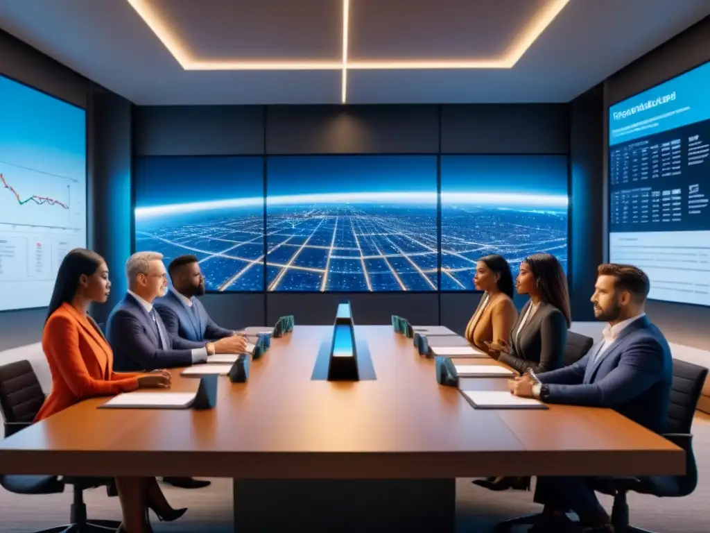 Reunión inclusiva de inversores inmobiliarios Un grupo diverso discute oportunidades de inversión inmobiliaria con acceso igualitario financiamiento inmobiliario