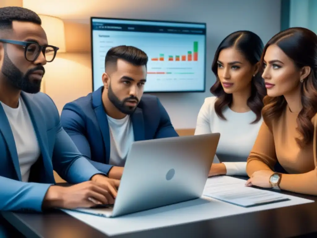 Expertos calculando pagos de hipoteca ajustable Un grupo diverso de personas calcula pagos de préstamos ajustables