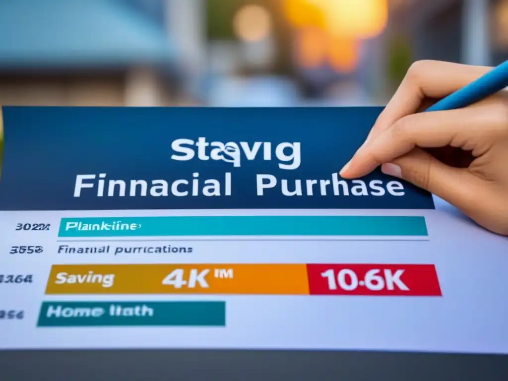Guía financiera para compras inmobiliarias: Infografía detallada y vibrante Una guía detallada de planificación financiera para préstamos inmobiliarios con gráficos vibrantes y modernos