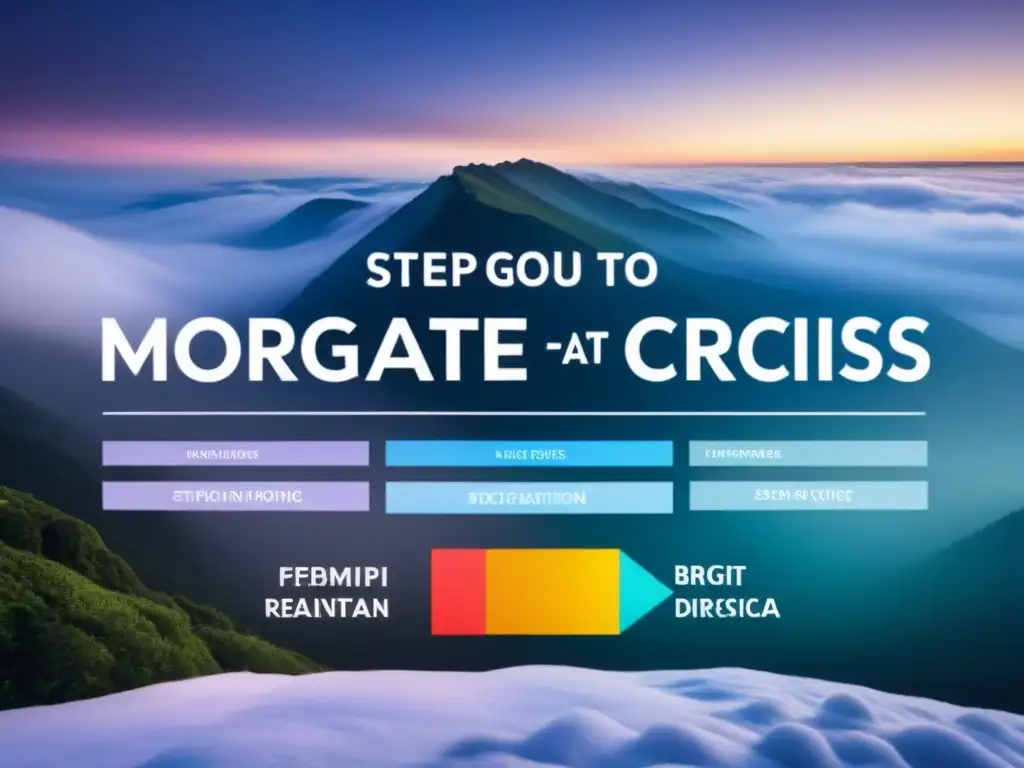 Guía paso a paso para renegociar hipoteca en crisis Guía detallada en una infografía moderna sobre cómo renegociar una hipoteca en tiempos de crisis