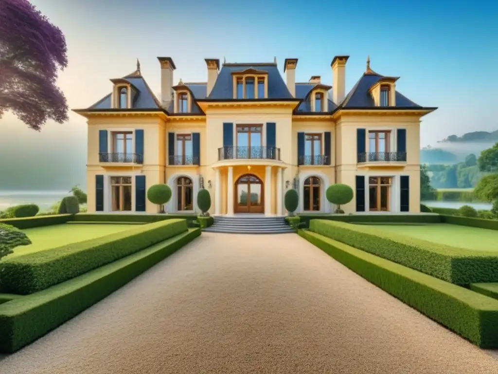 Mansión de lujo junto al lago: elegancia y opulencia Hermosa mansión de lujo con vista al lago, rodeada de naturaleza exuberante