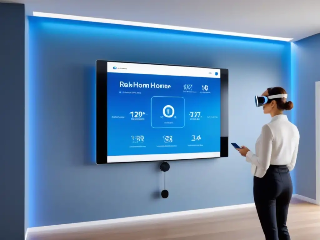 Smart home del futuro: tecnología innovadora en préstamos inmobiliarios Un hogar inteligente futurista con tecnología innovadora en préstamos inmobiliarios
