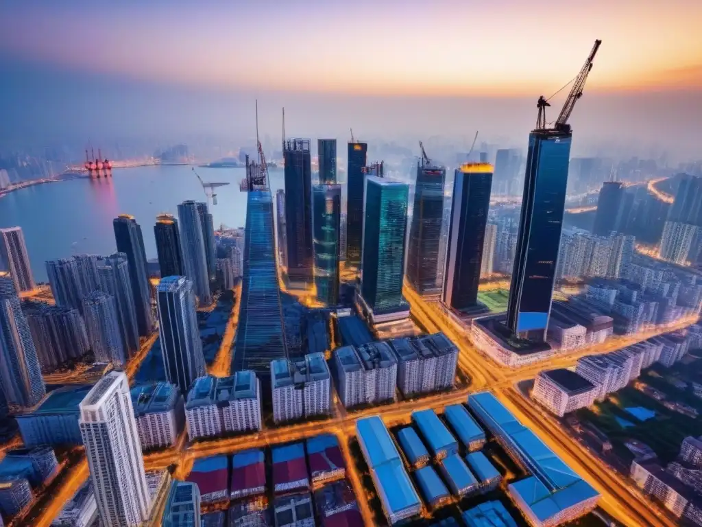 Metrópolis en Evolución: Desarrollo Inmobiliario en Mercados Emergentes Un horizonte urbano dinámico que refleja el crecimiento del mercado inmobiliario global economías emergentes