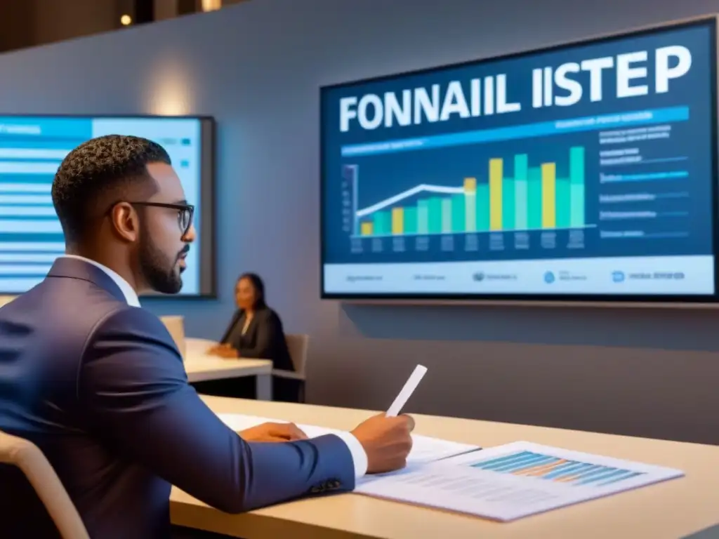 Taller de educación financiera: diversidad e información Una ilustración moderna detallada muestra diversidad en un taller financiero