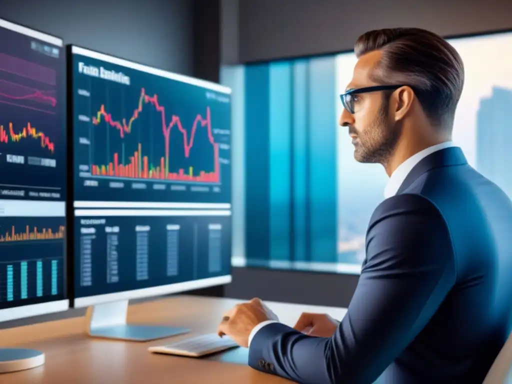 Producto financiero híbrido: innovación en bienes raíces Una imagen futurista y detallada de un innovador producto financiero híbrido inmobiliario