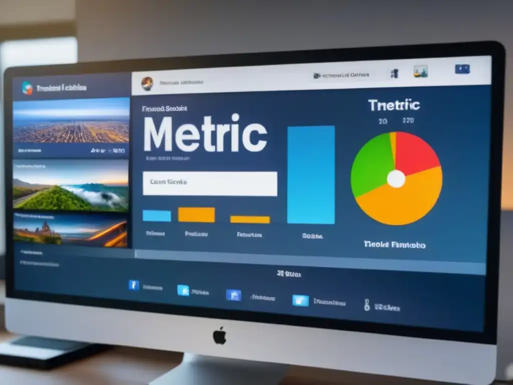 Tablero moderno de redes sociales para educación financiera inmobiliaria Un impactante panel digital de redes sociales para educación financiera inmobiliaria