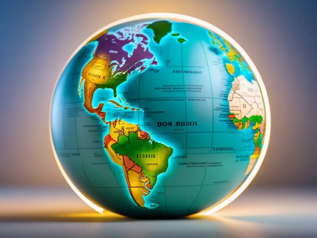 Ilustración moderna de economía global y préstamos jumbo Impacto económico global con préstamos Jumbo: ilustración detallada de un globo rodeado de préstamos y símbolos financieros