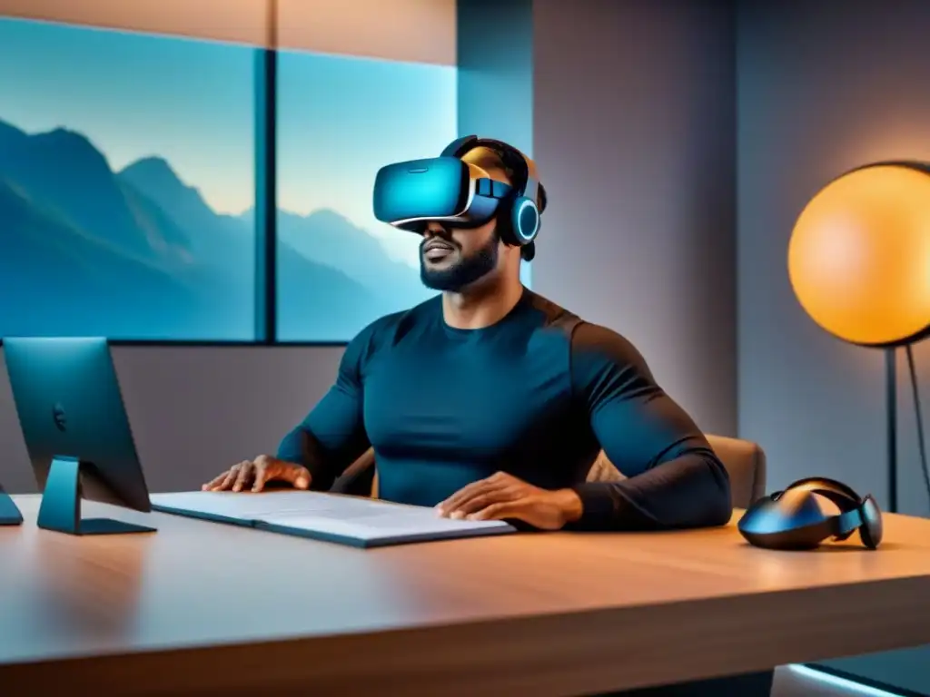 Realidad virtual: Tour inmersivo de lujo en pantalla 8K Impresionante visor de realidad virtual con visita virtual de inmueble de lujo en pantalla