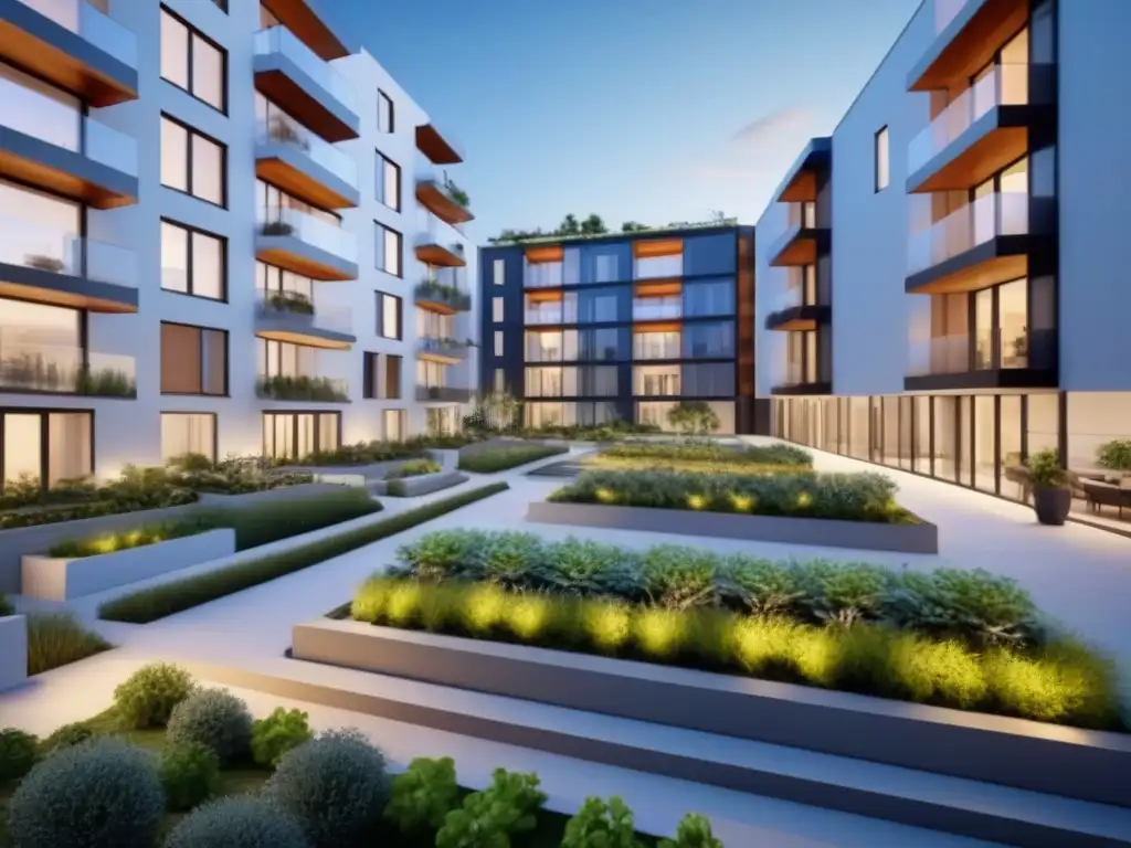 Condominio moderno: arquitectura innovadora y espacios verdes Innovador condominio moderno que protege inversión bajo ley de propiedad horizontal