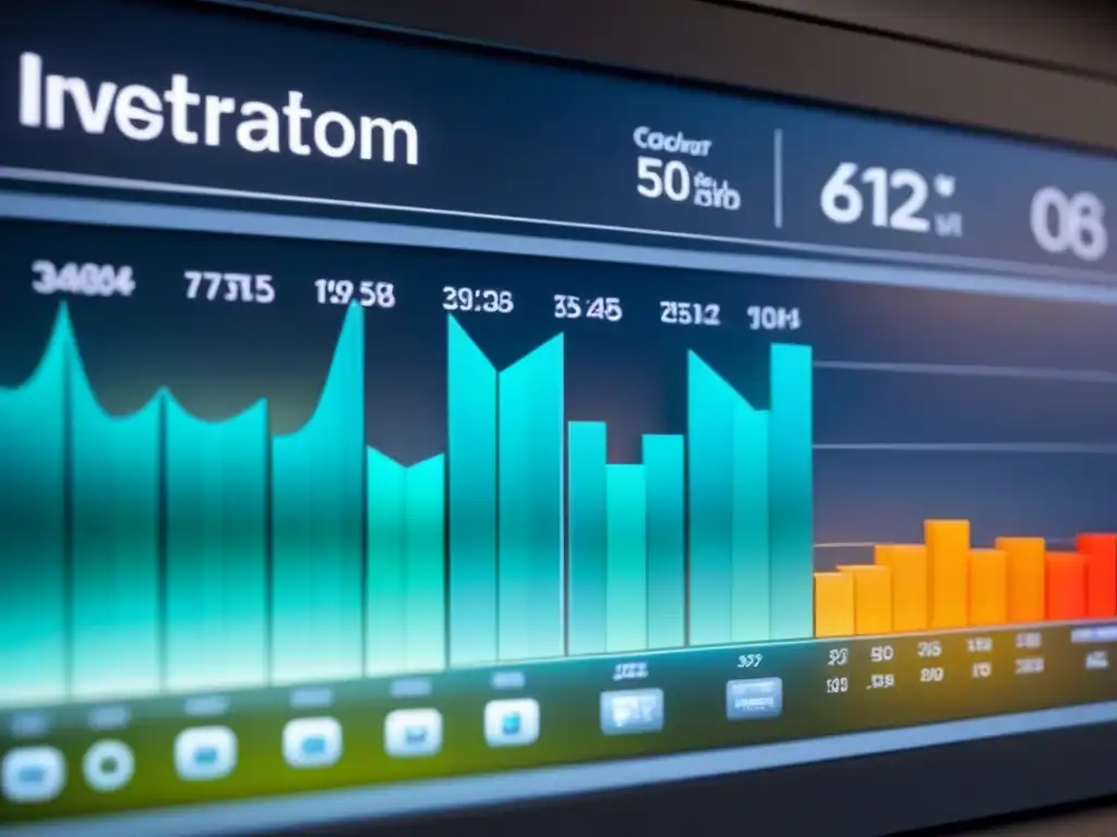Un innovador portal digital de financiamiento inmobiliario completo con gráficos interactivos en una pantalla de alta resolución