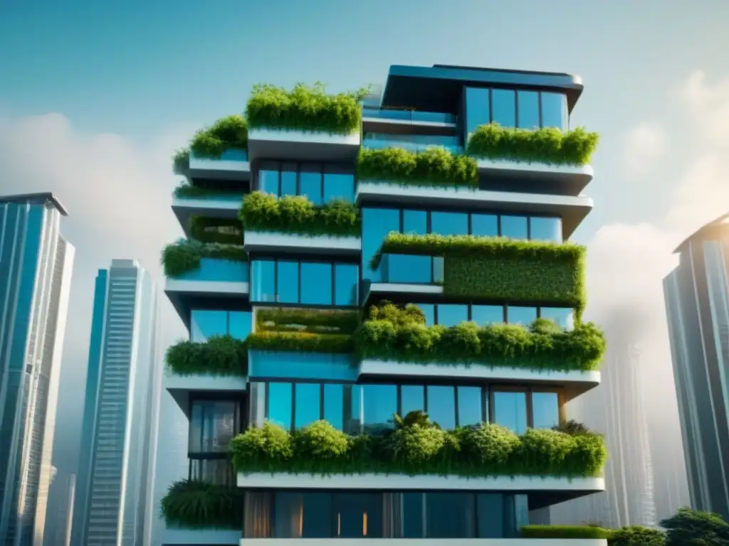 Edificio híbrido futurista: arquitectura tradicional y diseño sostenible Innovadora arquitectura híbrida en la ciudad: productos híbridos inversión inmobiliaria