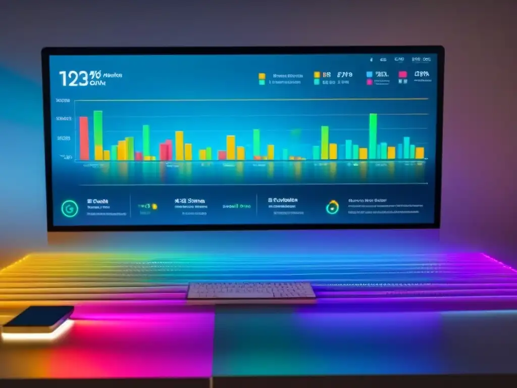 Interfaz digital futurista de gestión de deuda inmobiliaria en 8k Interfaz digital futurista con gráficos de gestión eficiente de deudas inmobiliarias en 8k