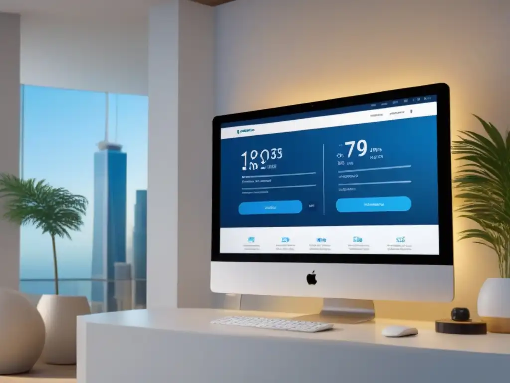 Solicitud de préstamo jumbo: lujo y sofisticación financiera en pantalla Interfaz digital lujosa muestra ventajas préstamo jumbo inversión inmobiliaria en gráficos financieros y diseño sofisticado