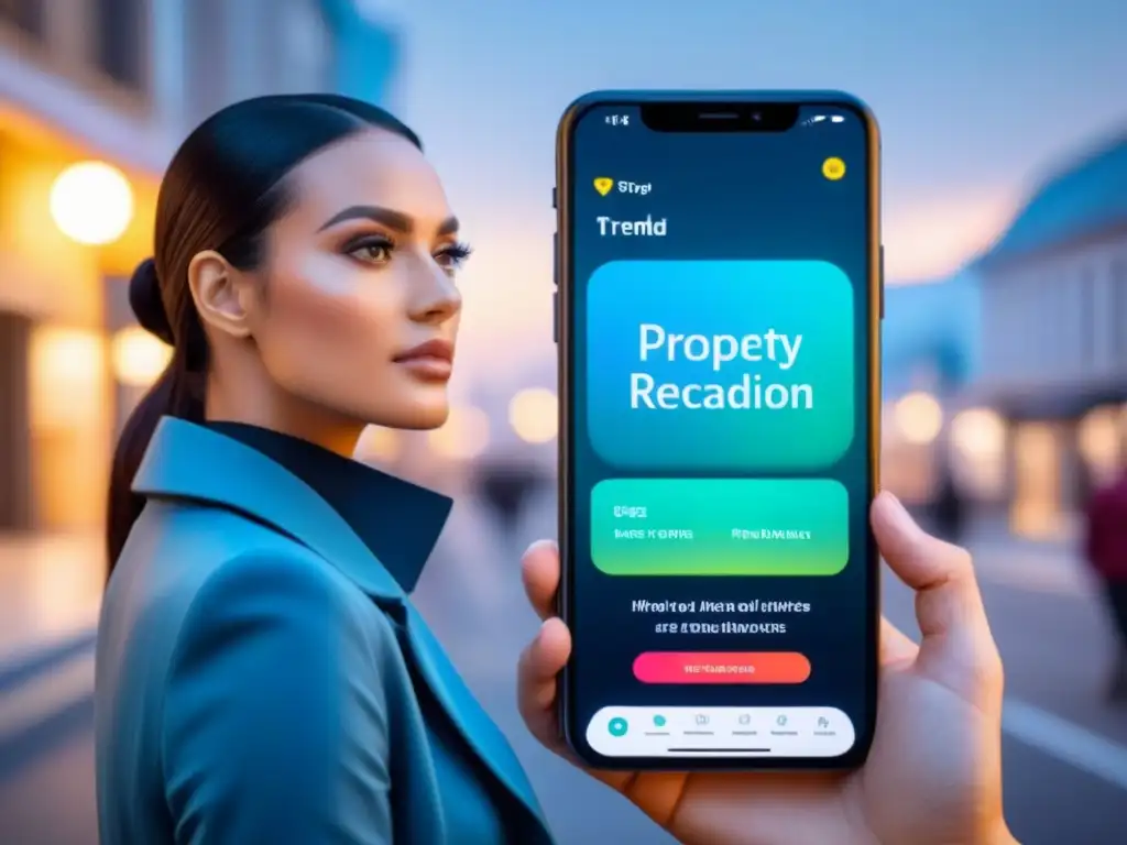 Interfaz futurista de chatbot para asistente virtual inmobiliario Interfaz futurista de chatbot inmobiliario brindando recomendaciones en tiempo real