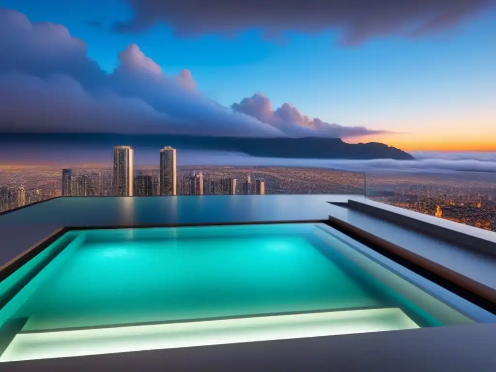 Interfaz futurista de mercado inmobiliario digital Interfaz futurista de mercado inmobiliario digital integrando tecnología y finanzas