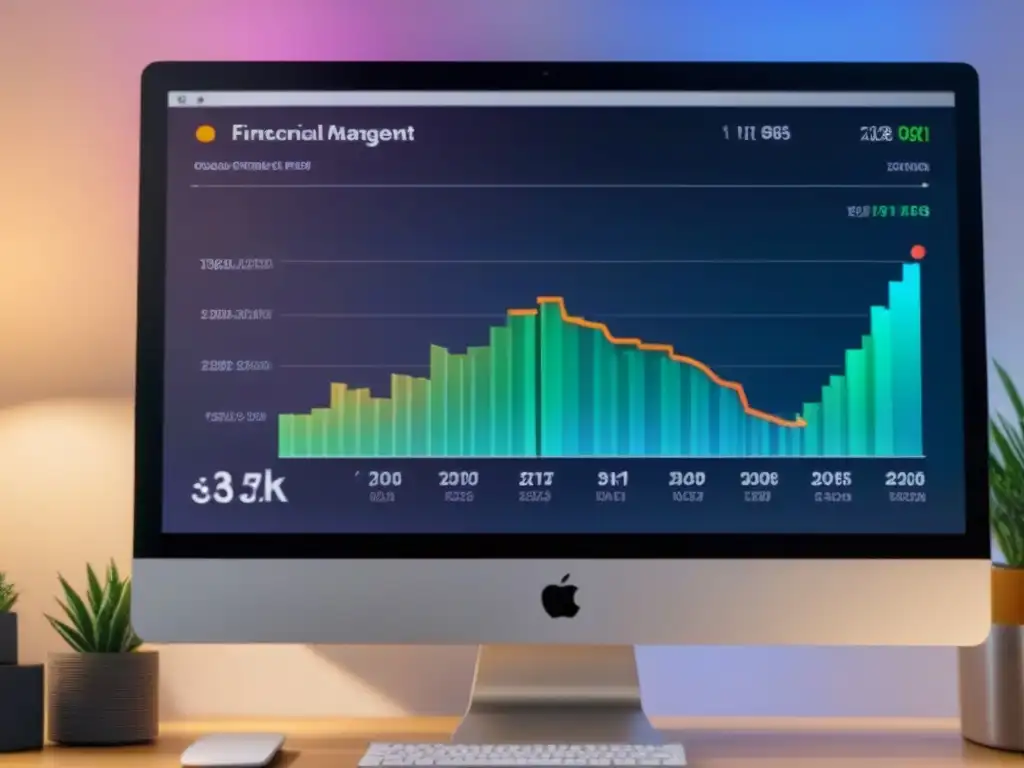 Interfaz financiera ultradetallada para gestionar propiedades Interfaz moderna de gestión eficiente ingresos gastos alquileres con gráficos coloridos y diseño profesional