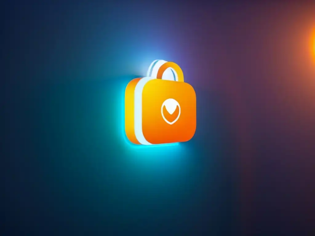 Interfaz futurista de seguridad digital con encriptación de datos y patrones geométricos brillantes Intrincado sistema de seguridad digital con cifrado de datos y patrones geométricos brillantes en fondo minimalista