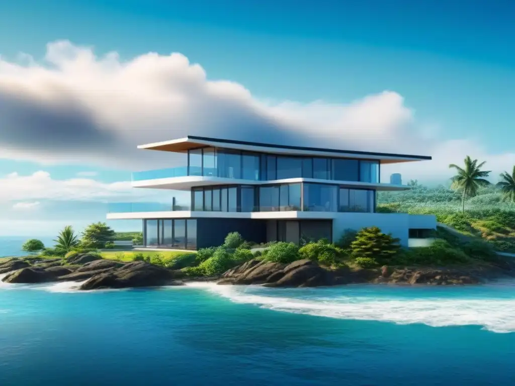 Propiedad de lujo frente al mar: segura y resiliente Inversión inmobiliaria segura con seguros desastres naturales