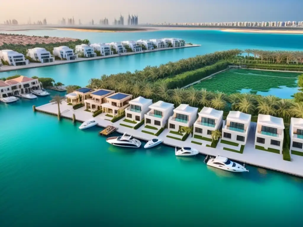 Espectacular mansión de lujo frente al mar en Dubai Inversiones inmobiliarias de lujo globales: Mansión moderna con piscina infinity y yate privado en Dubai