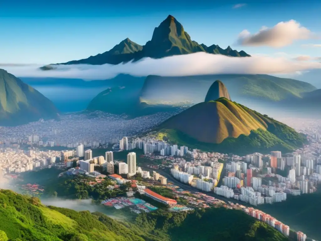 Vibrante ciudad latinoamericana: mezcla de historia y modernidad Inversiones inmobiliarias en Latinoamérica: Ciudad vibrante con rascacielos, parques verdes y mercados callejeros