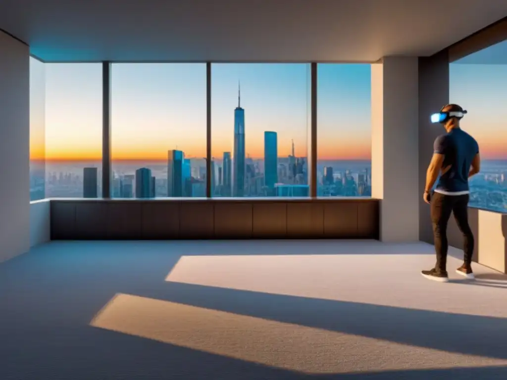 Experimenta una lujosa vista virtual de un apartamento moderno con Realidad Virtual en Bienes Raíces