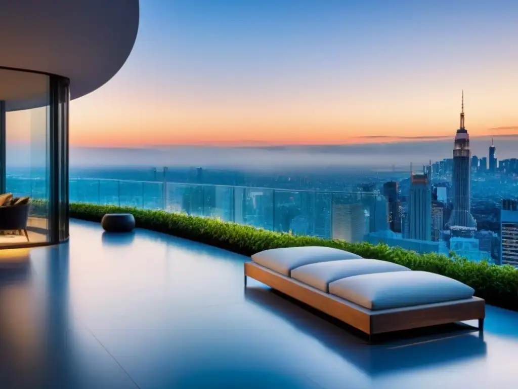 Penthouse de lujo con vista panorámica a la ciudad y diseño contemporáneo Lujoso ático moderno con vistas panorámicas a la ciudad y diseño elegante, ideal para beneficios fiscales reinversión inmobiliaria