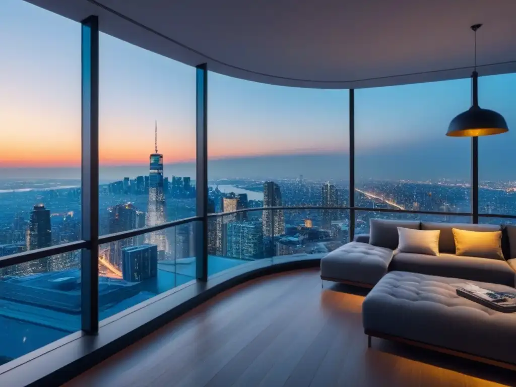 Penthouse de lujo con vista urbana y diseño vanguardista Un lujoso penthouse moderno con vistas a la ciudad y refinanciamiento de lujo para inversores