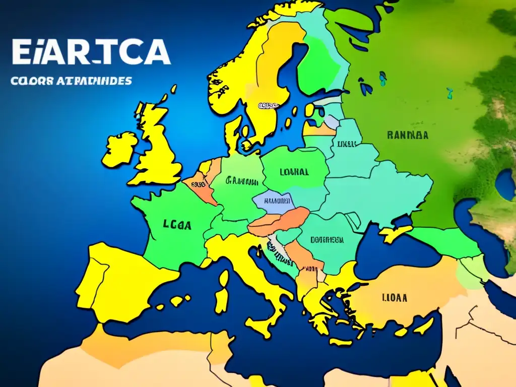 Infografía detallada: Préstamos inmobiliarios en Europa Mapa detallado y moderno de Europa con aspectos legales y fiscales para préstamos inmobiliarios