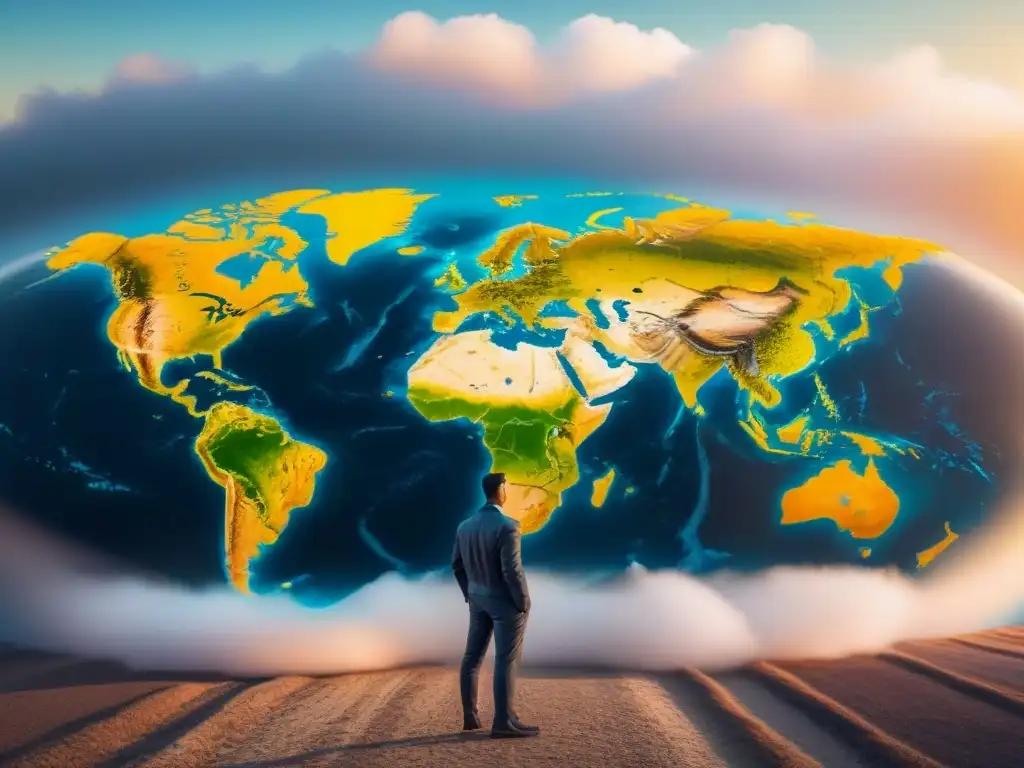 Inversiones inmobiliarias globales: diversificación geográfica Mapa mundial detallado con diversificación geográfica en inversiones inmobiliarias