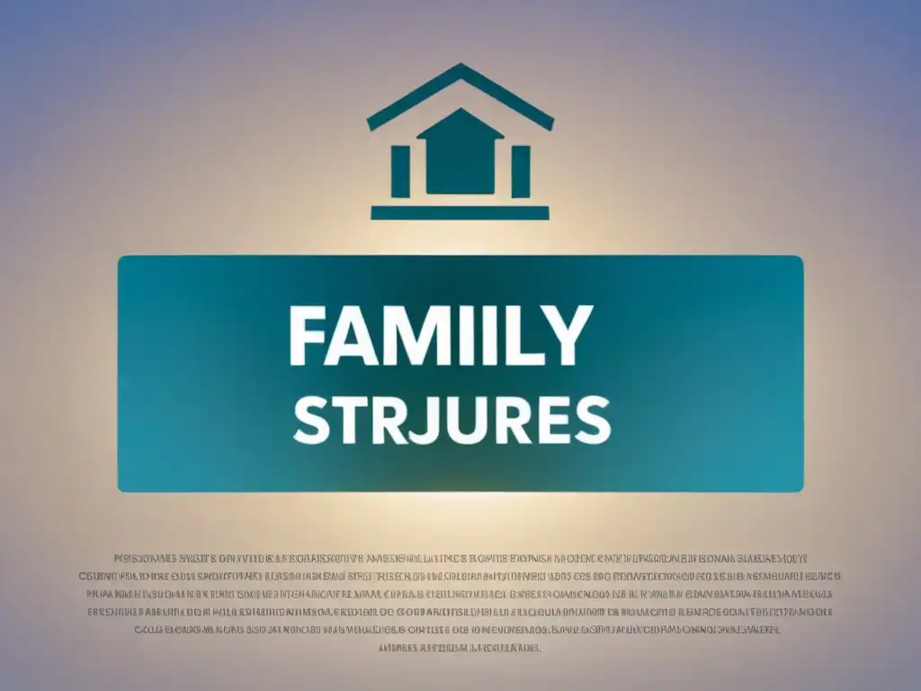 Infografía moderna: Financiamiento inmobiliario para familias diversas Infografía moderna de estructuras familiares con opciones de financiamiento inmobiliario para cada una