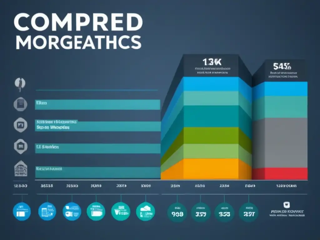 Infografía impactante: comparativa hipotecas tradicionales vs Un moderno infográfico compara requisitos hipotecarios tradicionales con los de ingresos futuros, desmitificando mitos hipotecas ingresos futuros