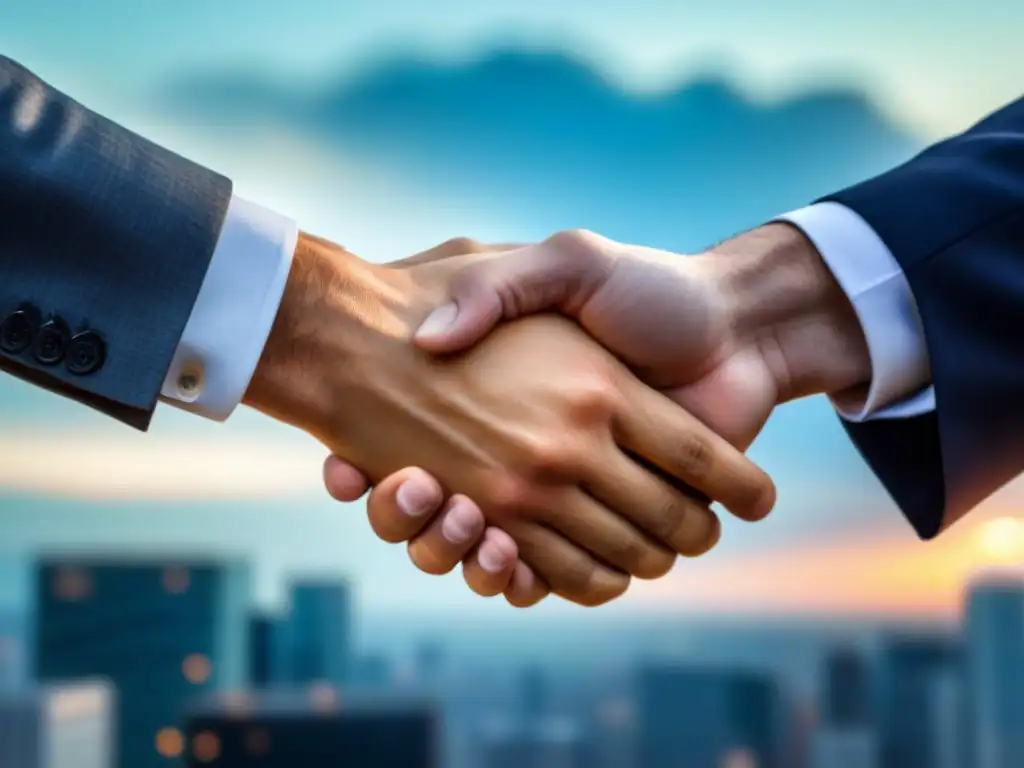 Negociación exitosa: Broker y cliente firman hipoteca privada Negociación exitosa por la mejor tasa interés hipoteca entre broker y cliente