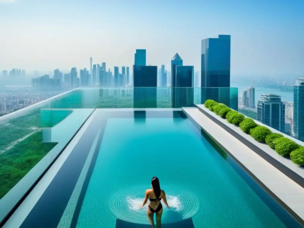 Edificio de lujo en la ciudad: exclusividad y opulencia Un oasis de lujo y modernidad en la ciudad