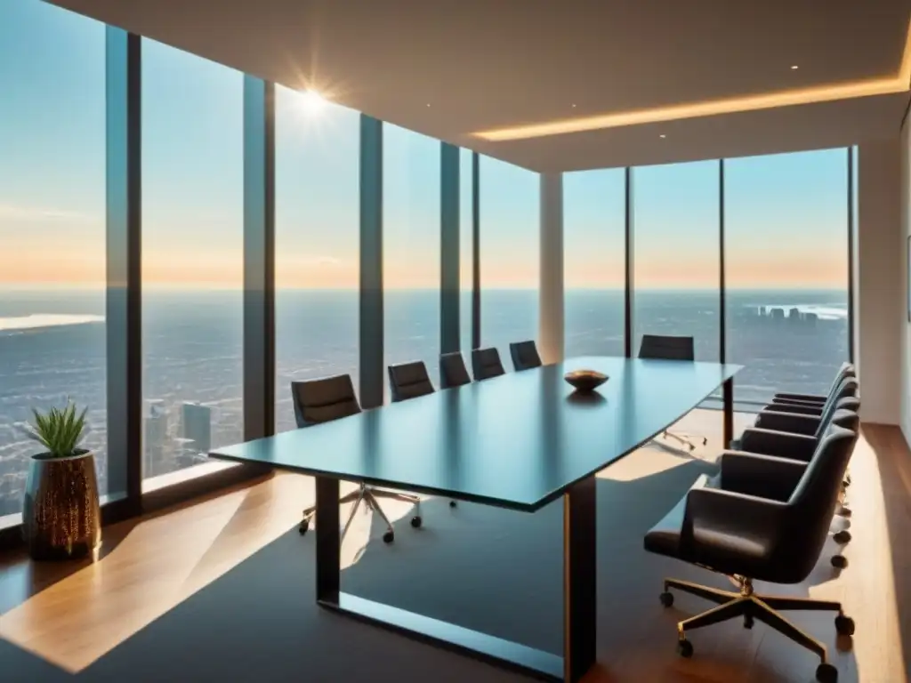 Inversión inmobiliaria de lujo: reunión de éxito con agente profesional Una oficina moderna de lujo con agentes inmobiliarios y clientes en una reunión, mostrando certificaciones de alto valor inmobiliario