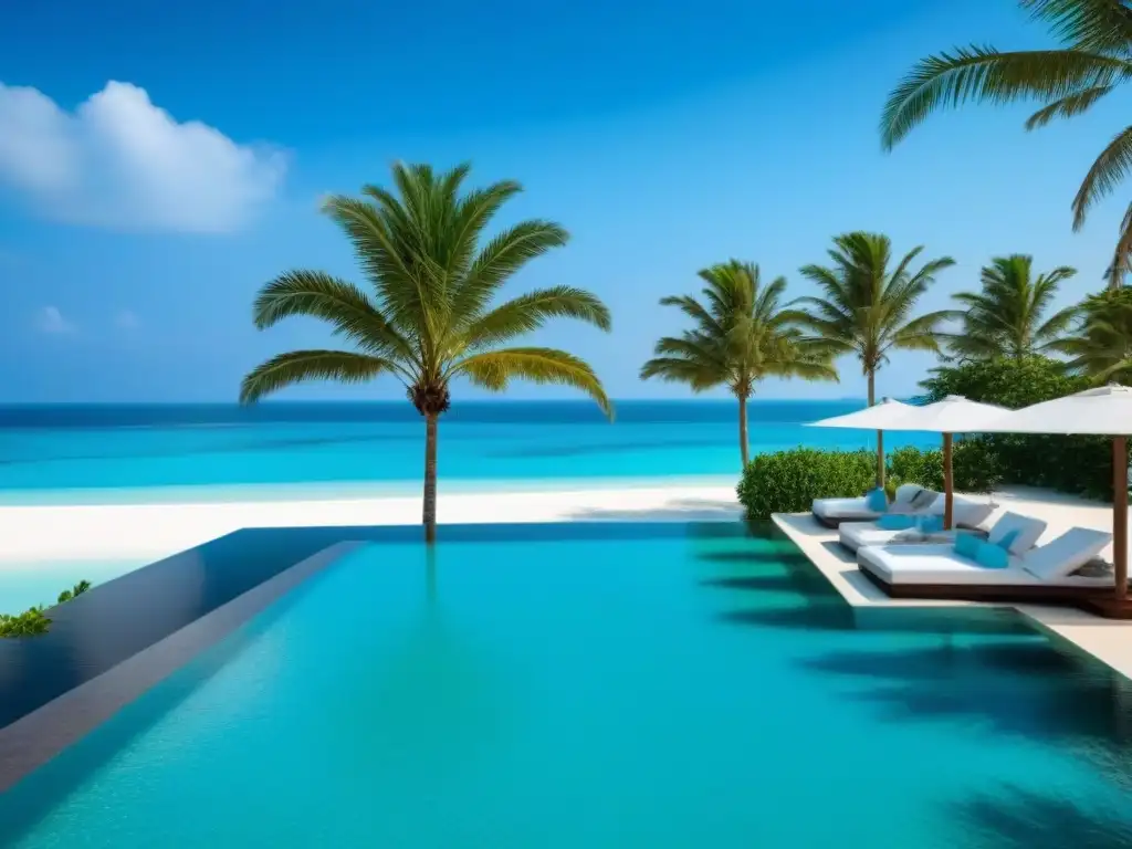 Resort de lujo frente al mar: inversión en paraíso vacacional Opciones de financiamiento para inversores: Lujoso resort frente al mar con arquitectura moderna, piscinas infinitas y playa de arena blanca