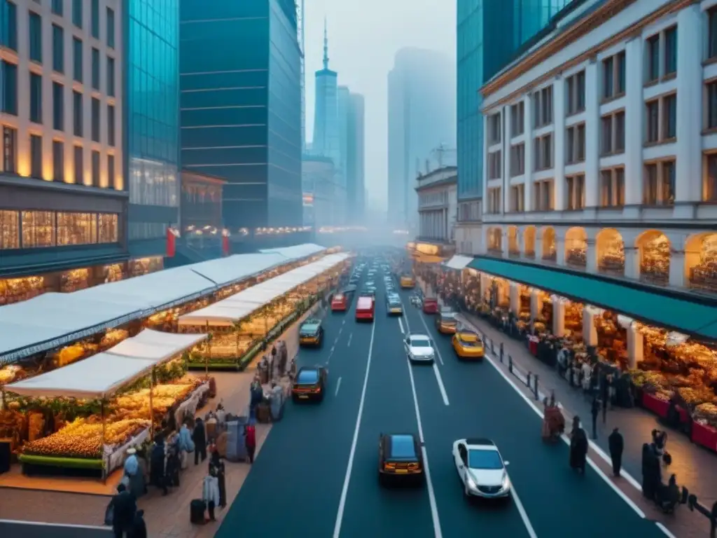 Metrópolis emergente: fusión de tradición y modernidad Oportunidades para invertir en bienes raíces: vista aérea de una ciudad en desarrollo con arquitectura tradicional y moderna