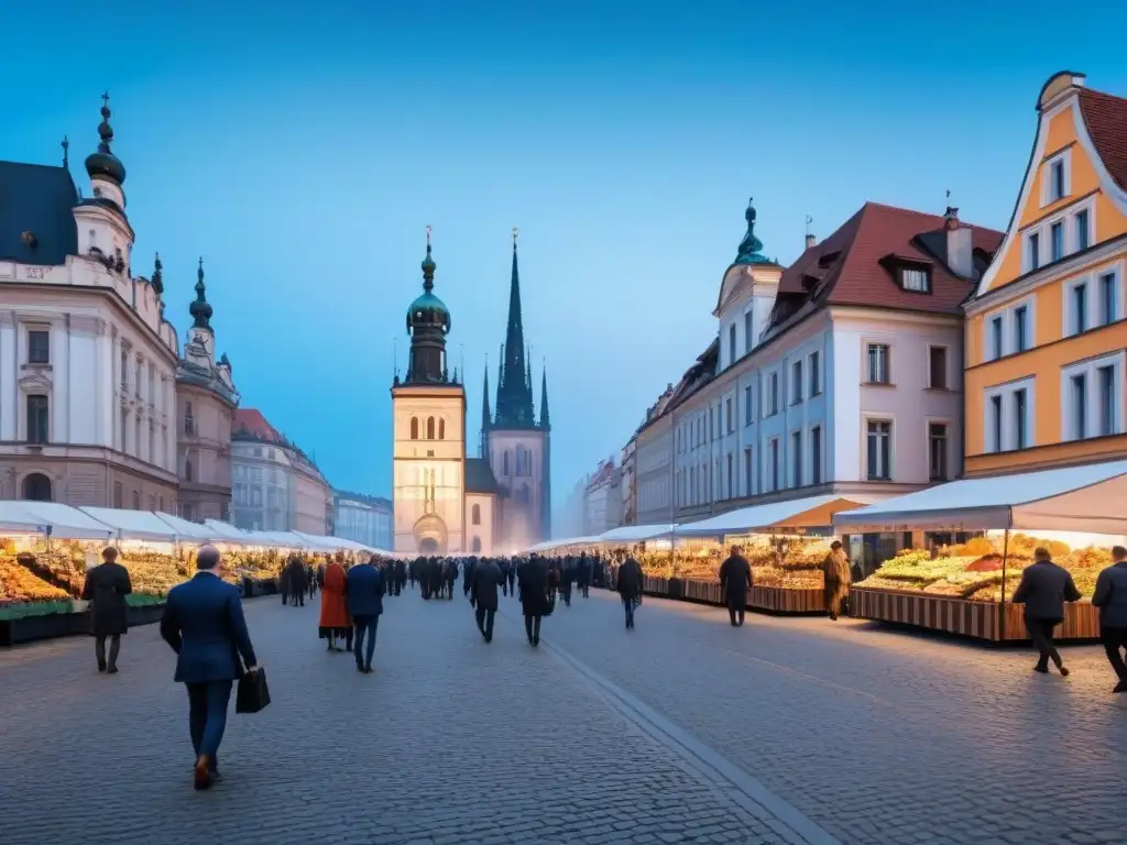 Skyline moderno en Europa del Este: fusión de historia y modernidad Oportunidades inmobiliarias Europa del Este: Mezcla de arquitectura histórica y moderna en un bullicioso skyline de Europa del Este