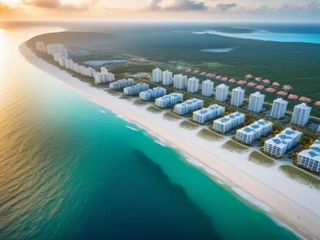 Costa de contrastes: lujo y naturaleza en paisaje costero Paisaje costero con urbanizaciones, villas de lujo y marinas, ideal para diversificación inversión inmobiliaria costera