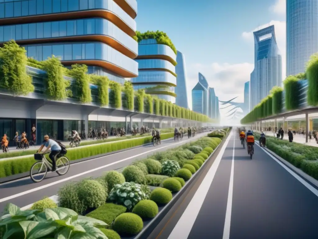Un paisaje urbano innovador y sostenible que destaca la importancia de REITs en urbanismo sostenible