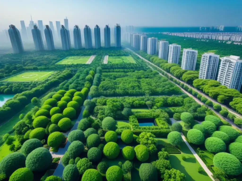 Armonía urbana: ciudad moderna y naturaleza se funden La perfecta armonía entre la naturaleza y el desarrollo urbano: beneficios del desarrollo urbano espacios verdes