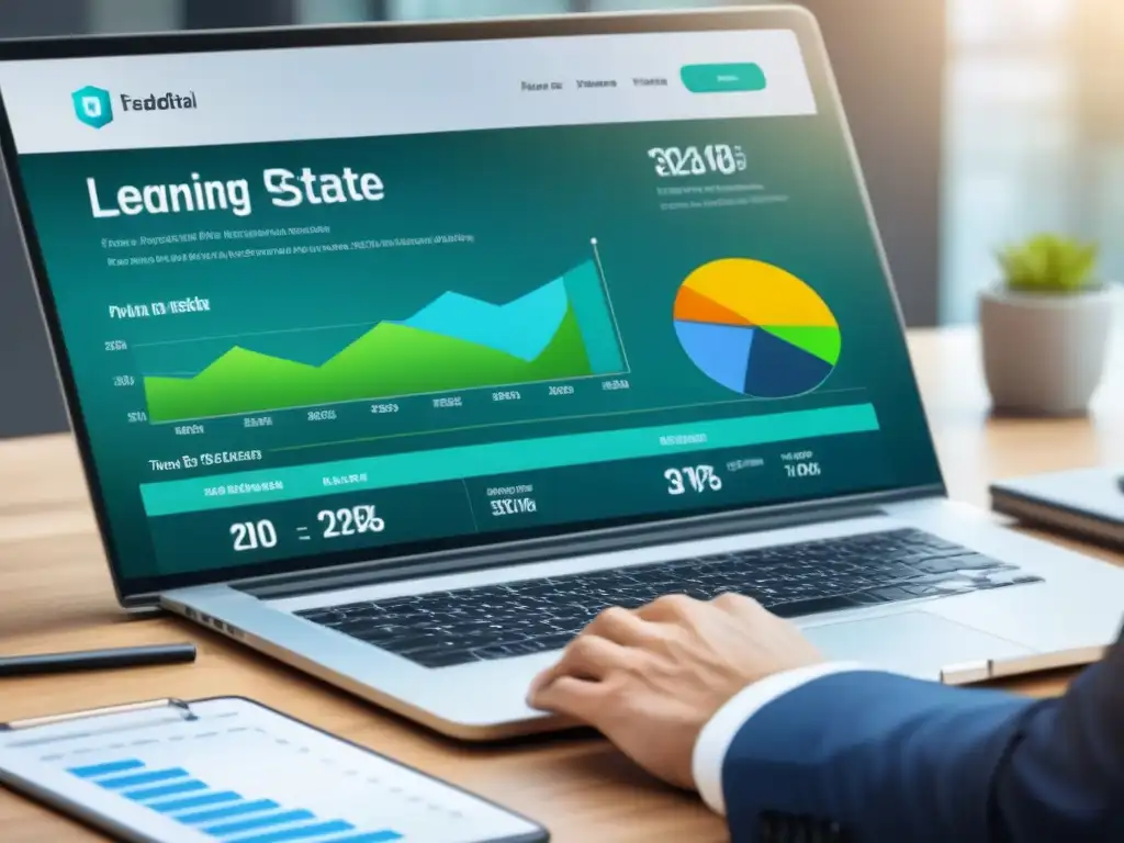 Plataforma educativa online para financiamiento inmobiliario Una plataforma de aprendizaje online moderna y elegante para cursos de financiamiento inmobiliario