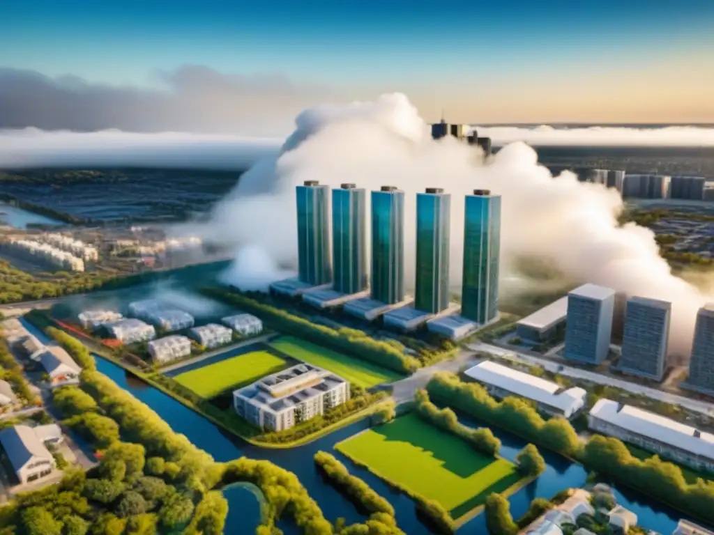 Portafolio inmobiliario diversificado en la ciudad Portafolio diversificado de bienes raíces en una ciudad moderna y vibrante