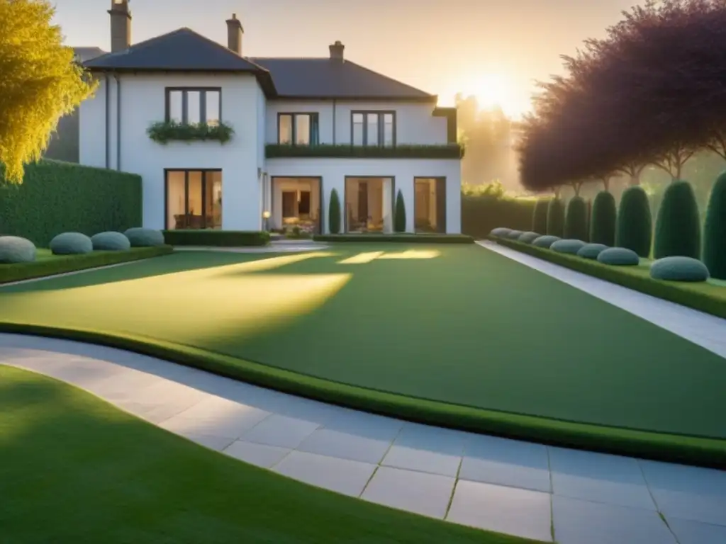 Un portafolio inmobiliario híbrido diversificado con propiedades residenciales y comerciales, destacando arquitectura moderna y exuberante vegetación