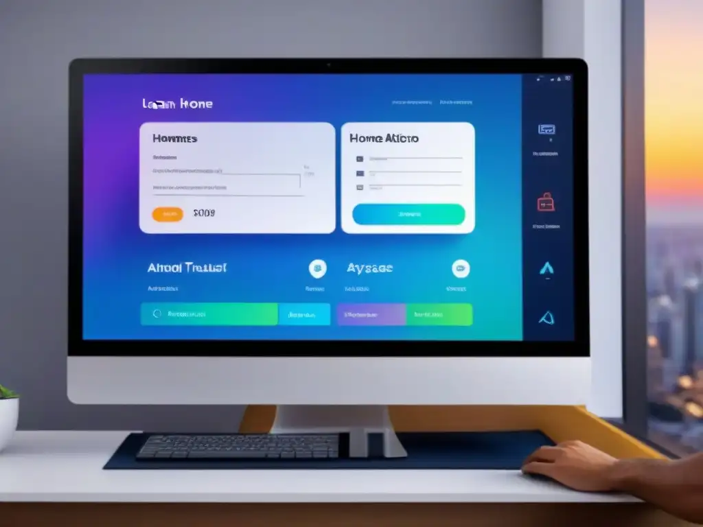 Proceso de Préstamo Hipotecario Automatizado: Eficiente y Confiable Proceso automatizado de préstamo inmobiliario: verificación, aprobación y transferencia de fondos, con gráficos avanzados y colores vibrantes