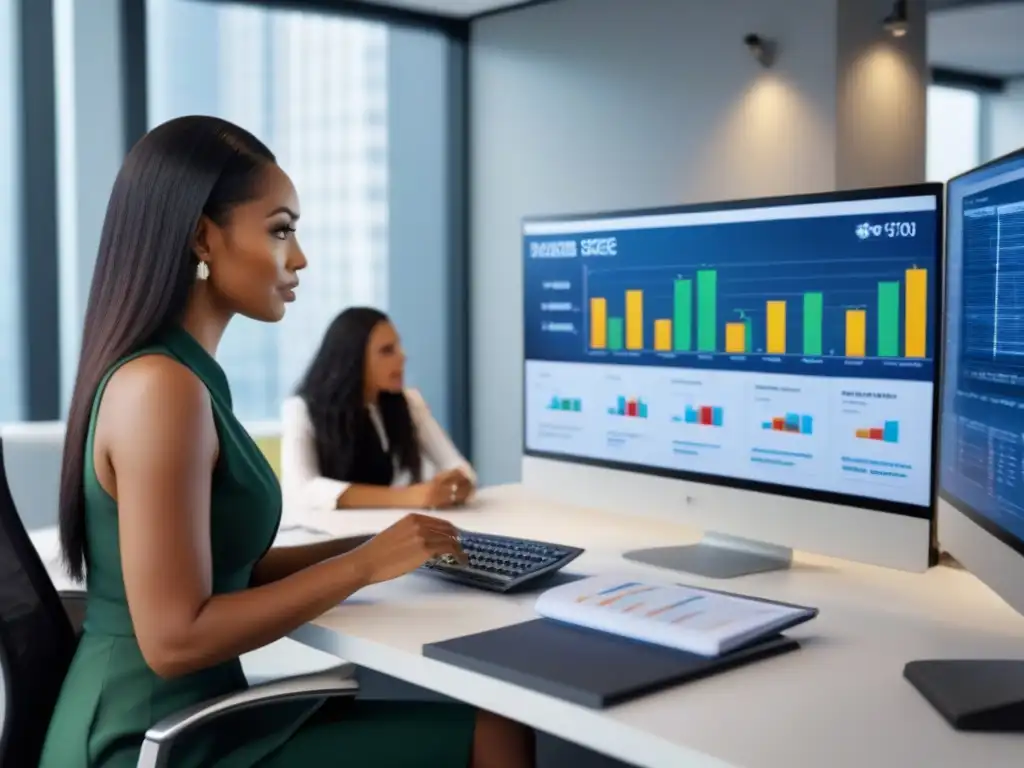 Equipo diverso analizando gráficos financieros de créditos inmobiliarios Profesionales diversificados planificando estrategias para mejorar calificación crediticia en sector inmobiliario