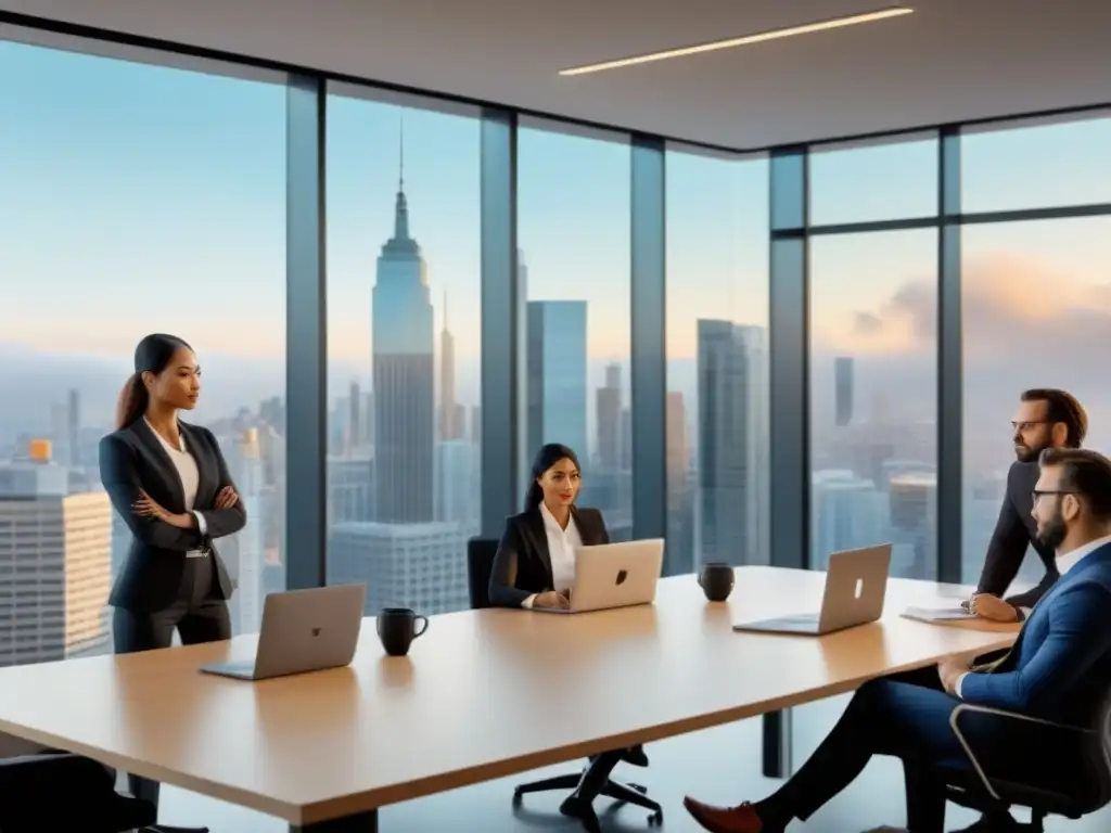 Profesionales diversificados innovando en crowdfunding inmobiliario Profesionales diversificados en oficina moderna, planeando Campaña Crowdfunding Inmobiliario Exitosa