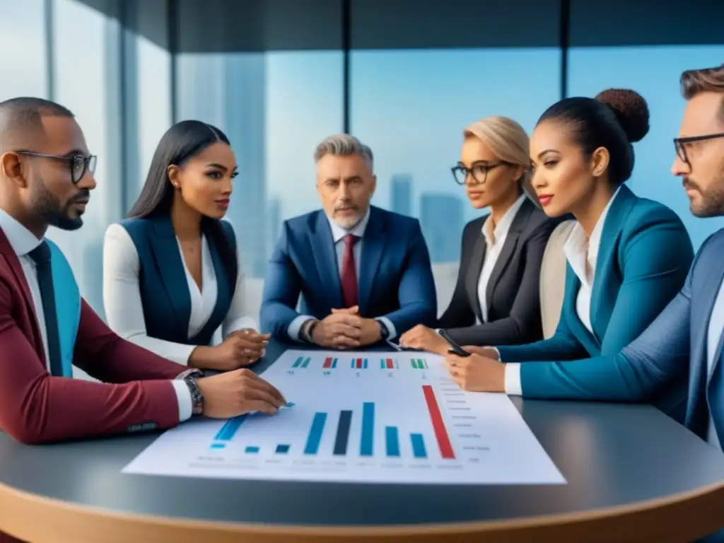 Profesionales diversificados discuten préstamo ARM: fases y consejos en moderna oficina