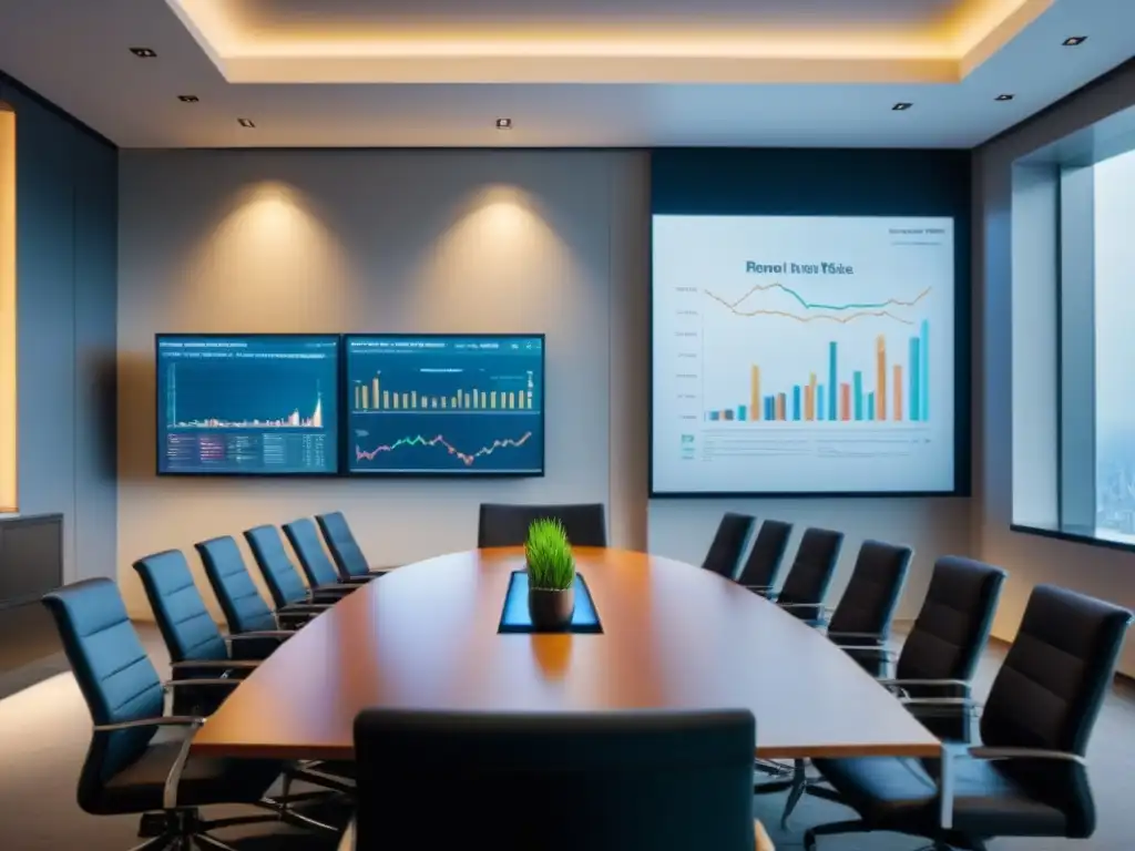 Oficina moderna y profesional con tecnología avanzada y ambiente educativo Profesionales discuten estrategias fiscales inversores extranjeros en moderna oficina