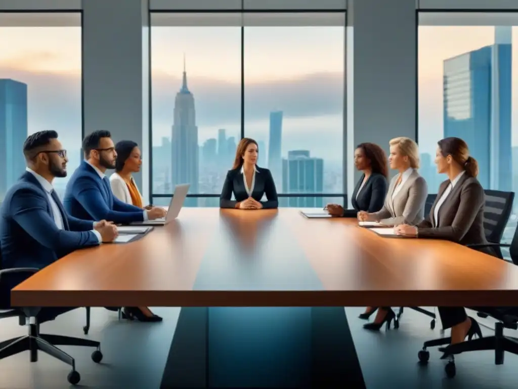 Profesionales discuten documentos legales en transacción inmobiliaria Profesionales inmobiliarios y abogados discuten documentos legales en moderna oficina, asesor legal transacción inmobiliaria acelerar